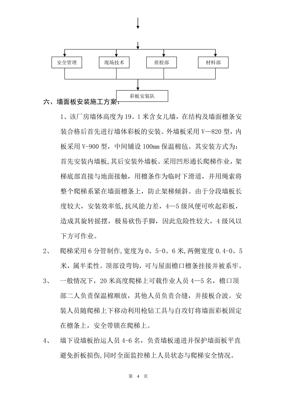 彩板安装施工组织设计与安全措施_第4页