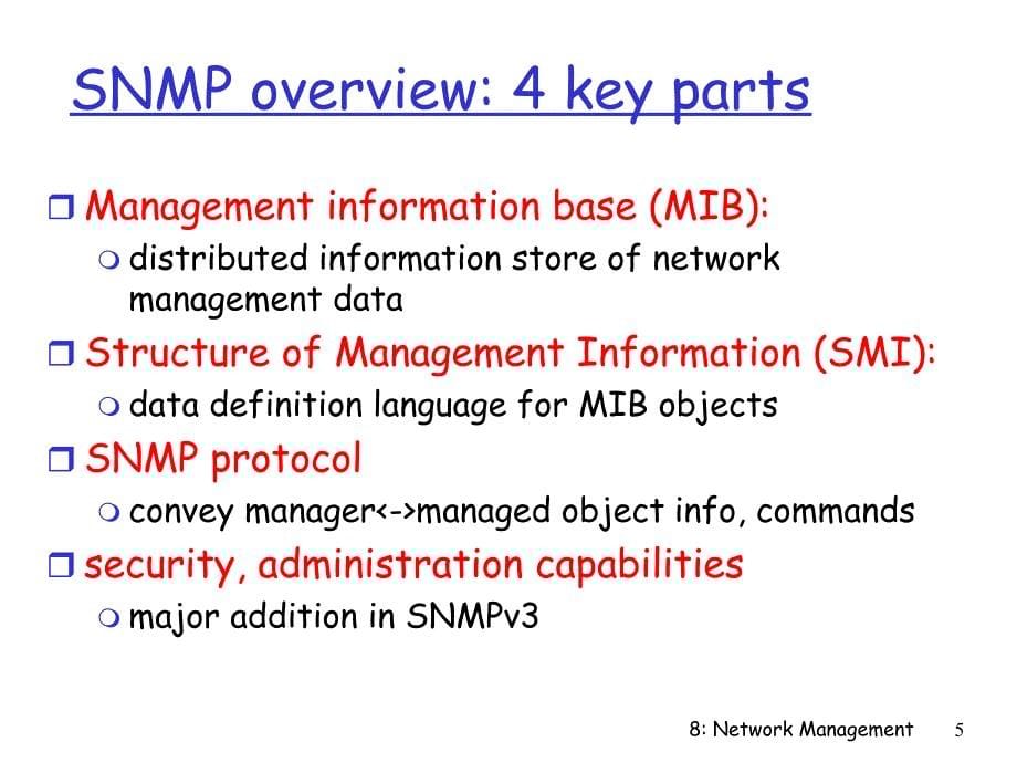 全套英文版《计算机网络》PPT电子课件教案Chapter 8 Network Management_第5页