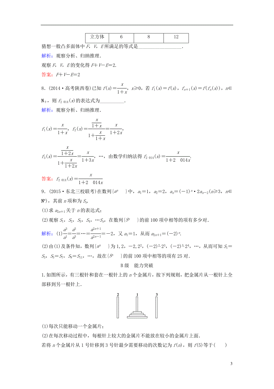 (完整word版)2016高三数学一轮复习第6章第5课时合情推理与演绎推理课时训练文新人教版.doc_第3页