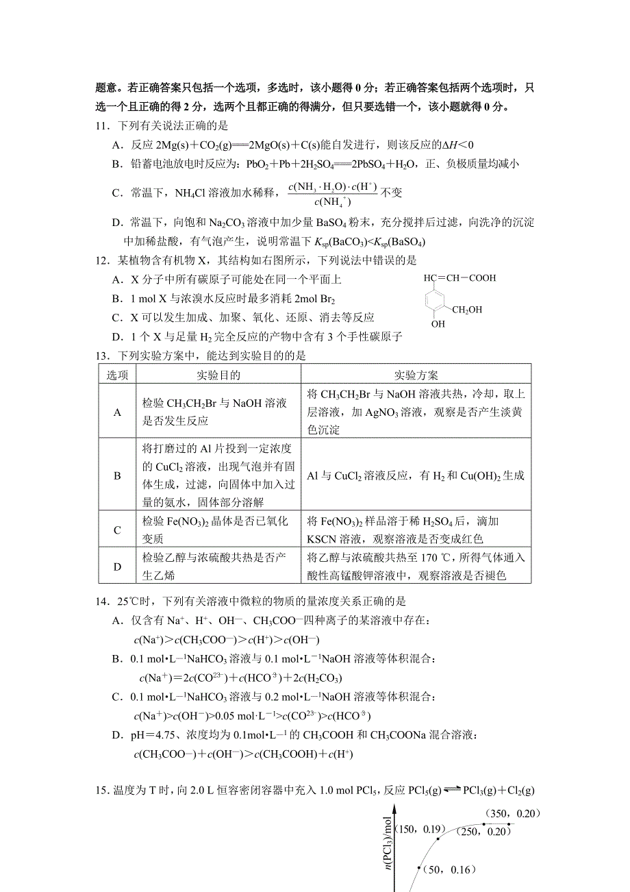 镇江市2015年高考模拟化学试题word版含答案.doc_第3页