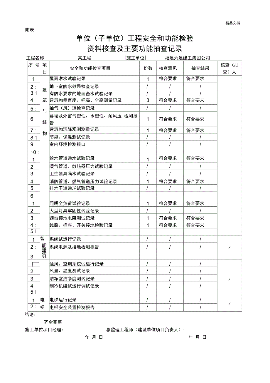 单位工程验收记录范文_第4页