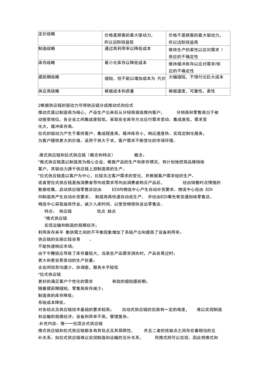 供应链管理系统课本知识点总结材料_第2页