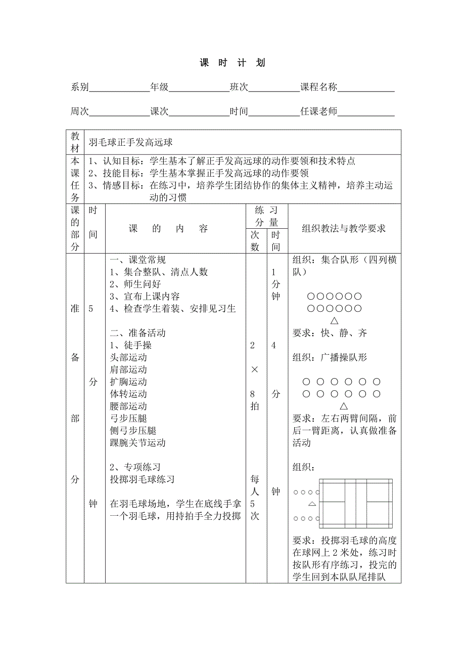 羽毛球正手发高远球教案_第1页