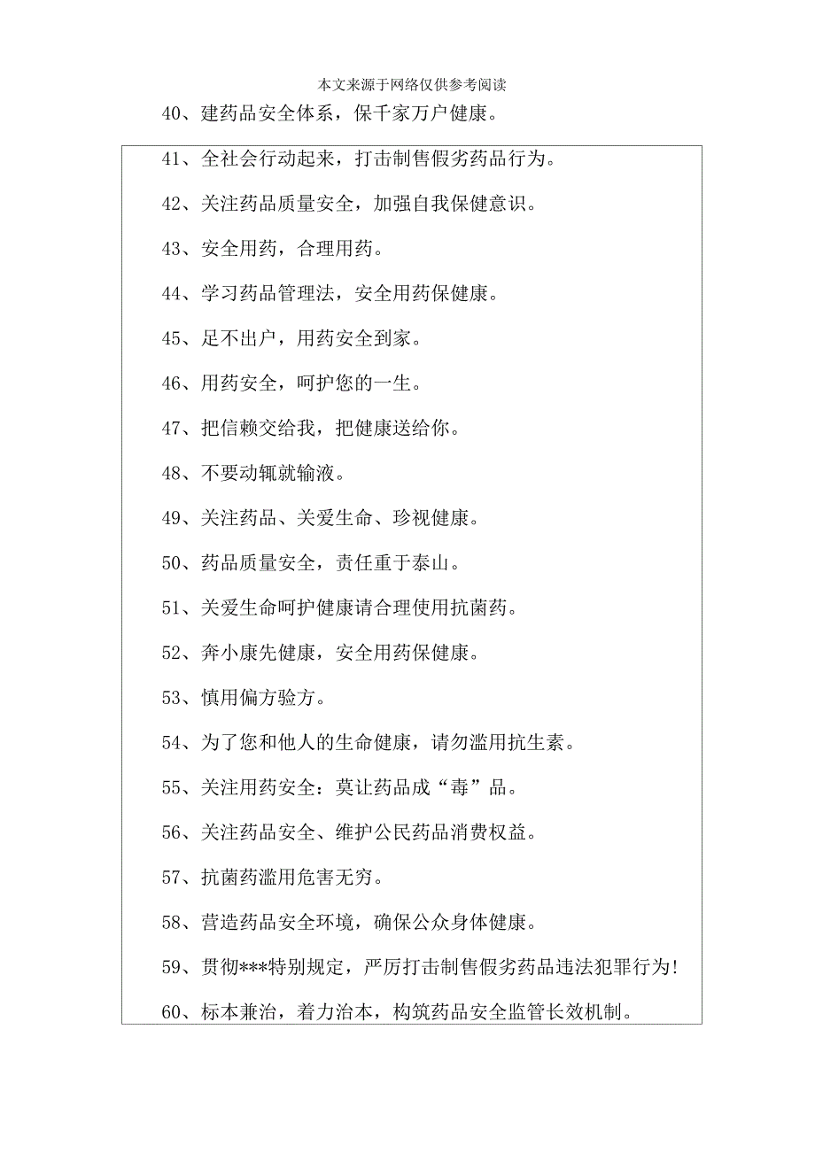 安全用药宣传标语_第3页