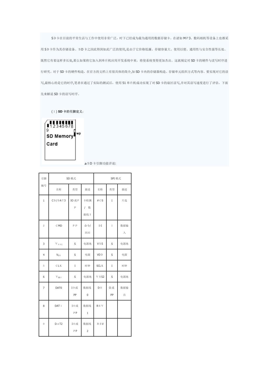 SD卡引脚定义-电路-基本原理_第1页