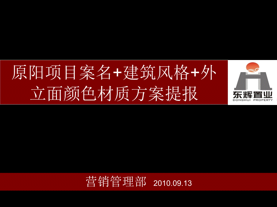 原阳项目案名建筑风格外立面颜色材质方案提报0913给蒋经理_第1页