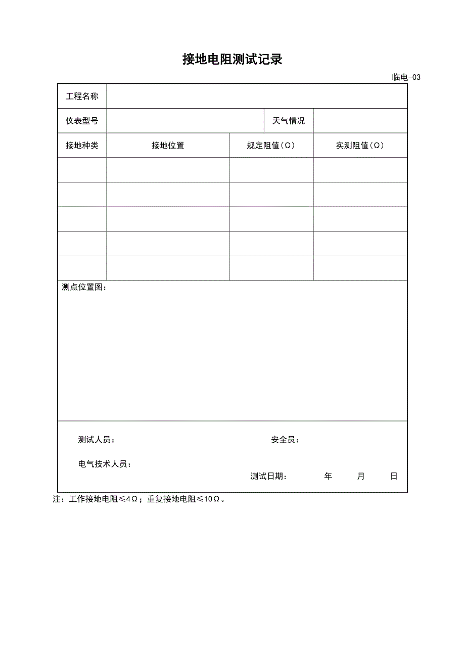 施工现场临时用电检查记录表格_第3页