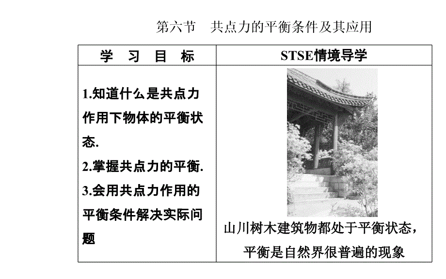 高中物理必修一第六节共点力的平衡条件及其应用课件_第2页