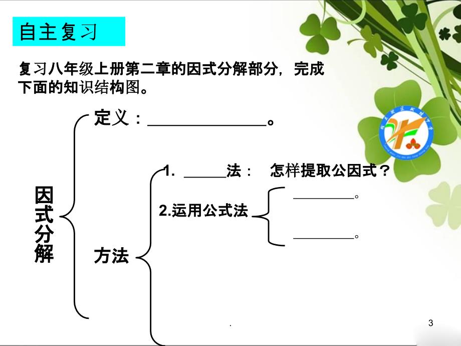 中考复习因式分解课件_第3页