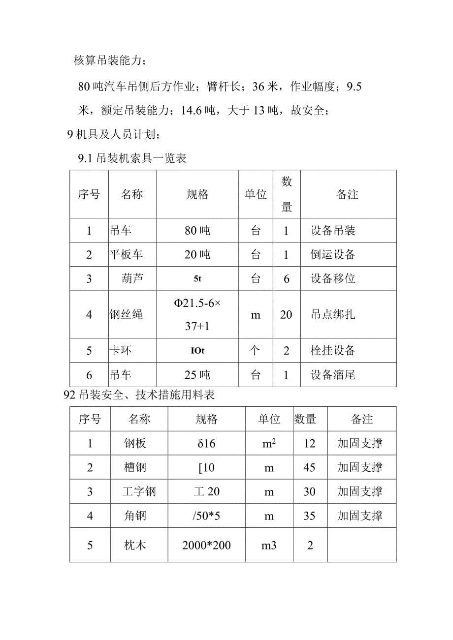 甲乙酮加氢装置检修E-006.E-007.E-011吊装方案_第5页