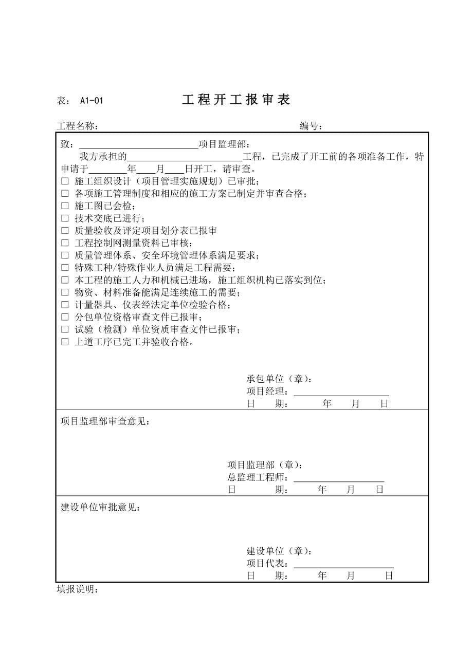 电力建设工程基本表式监理审查意见范例_第5页