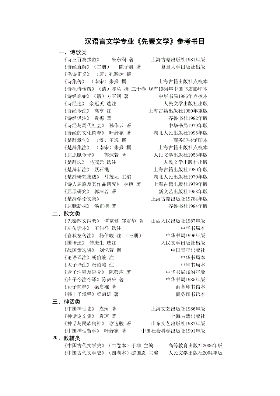《诗经》与《楚辞》参考书目.doc_第1页