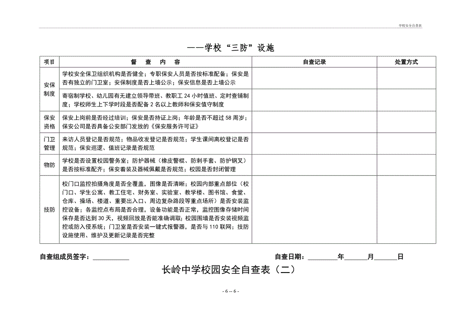 学校安全自查表_第2页