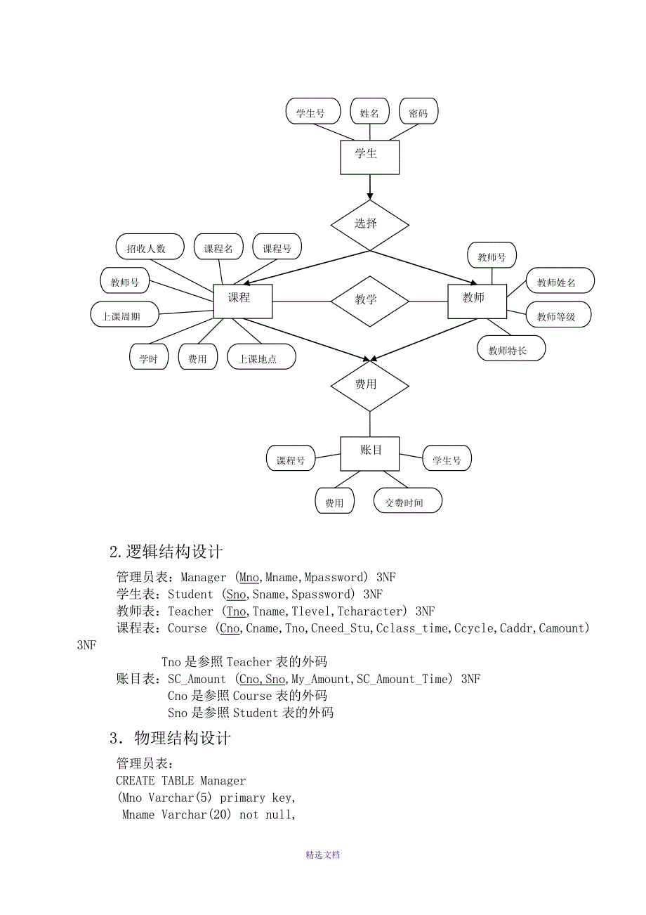 托管培训中心信息管理系统课设报告_第4页