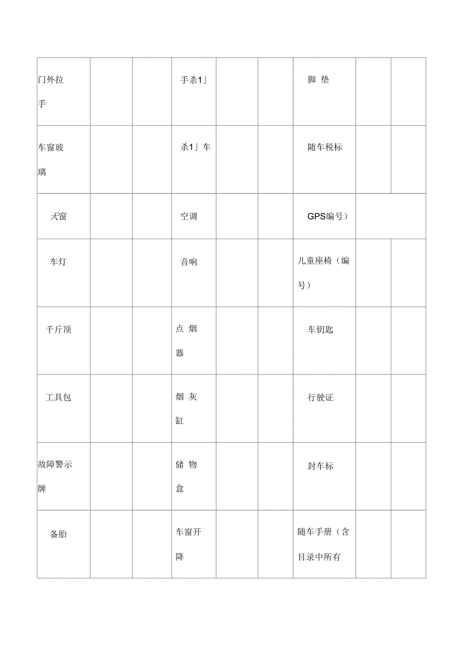 汽车租赁验车单_第2页