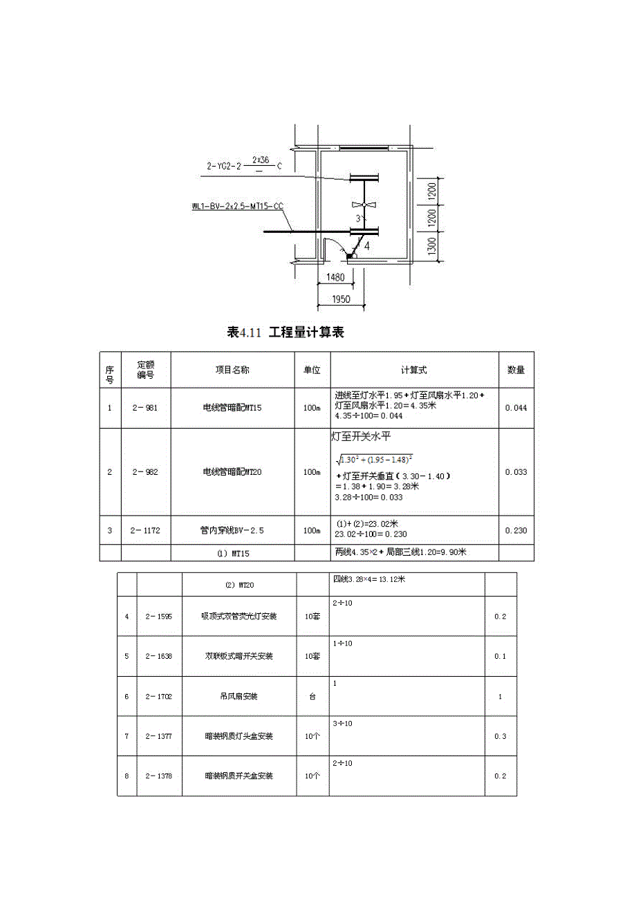 任务二电气工程量计算及计价(共12页)_第3页