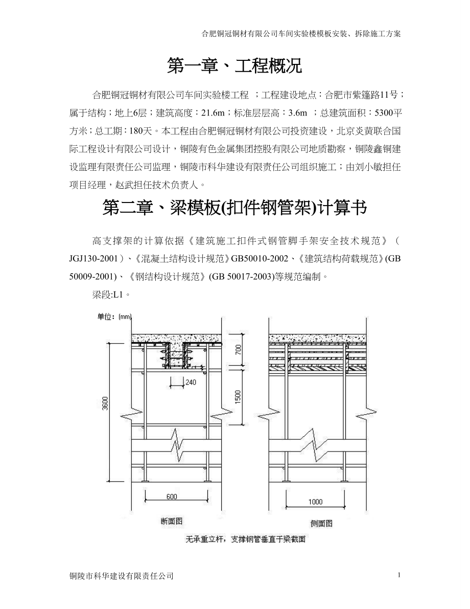 模板施工方案_第1页