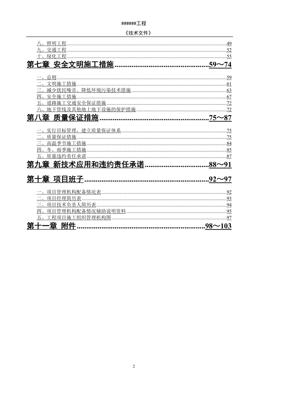 某市政道路工程投标施组_第2页