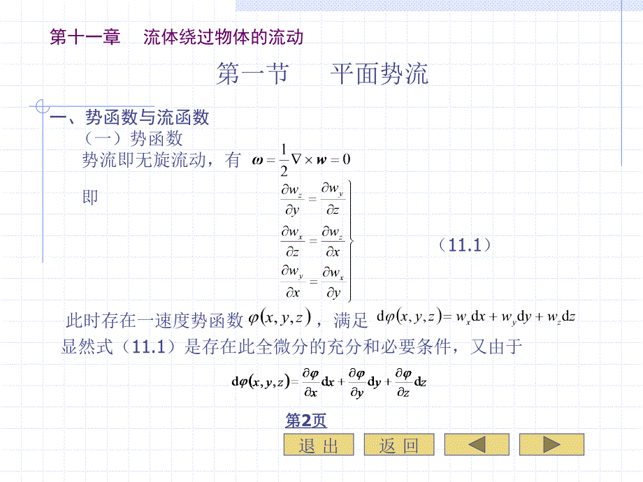 流体力学第十一章流体绕过物体的流动_第4页