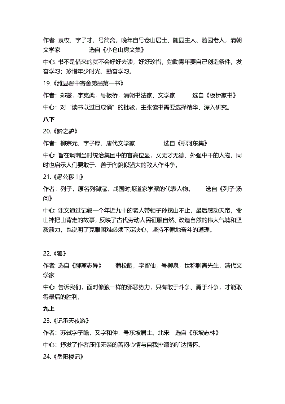 2018年上海中考课内文言文整理归纳30篇_第4页