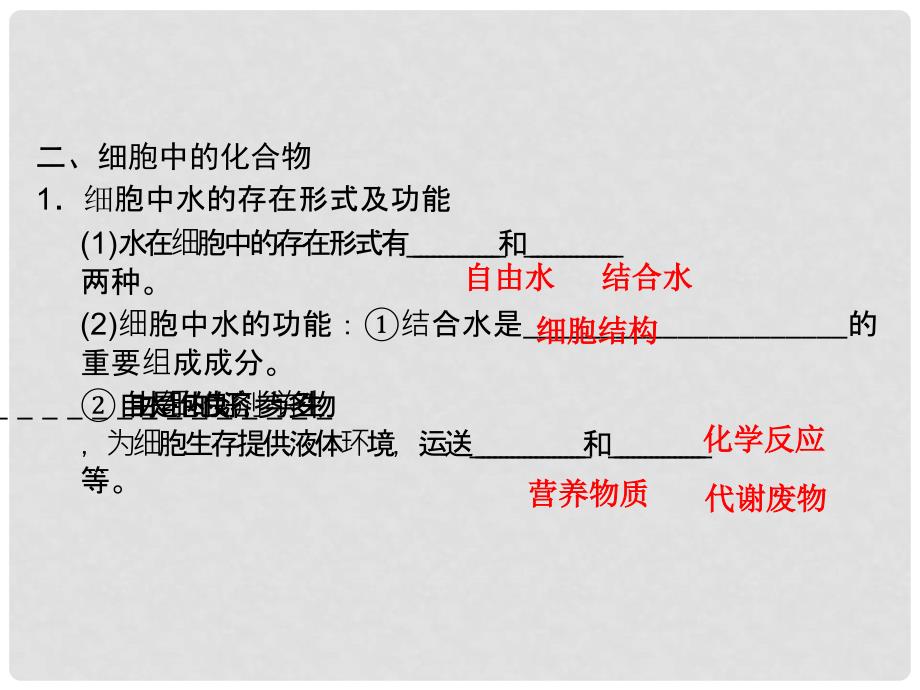 高考生物大一轮总复习 1.2 组成细胞的元素及无机化合物课件 新人教版必修1_第4页