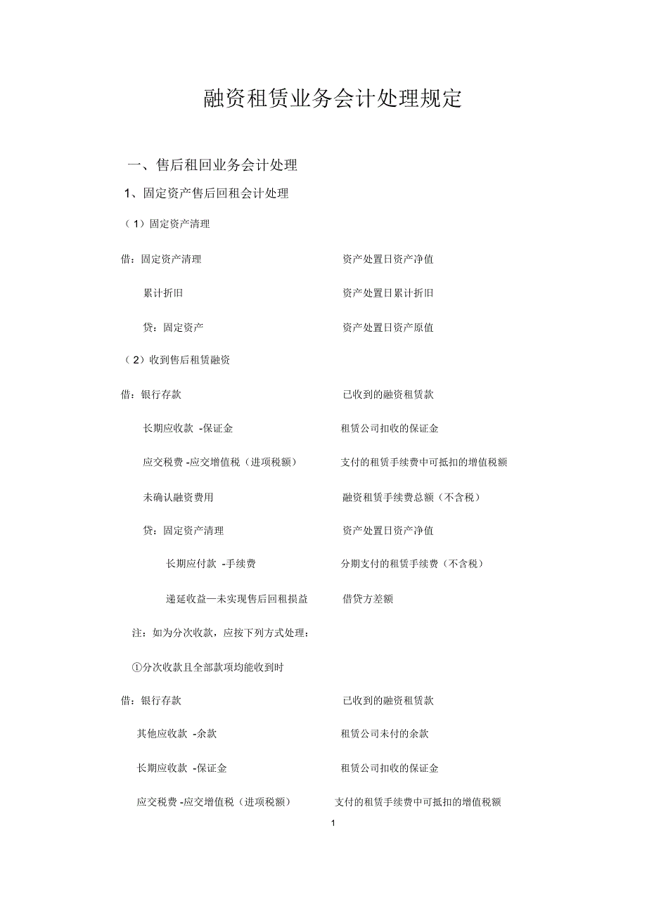 融资租赁业务会计处理规定最终_第1页