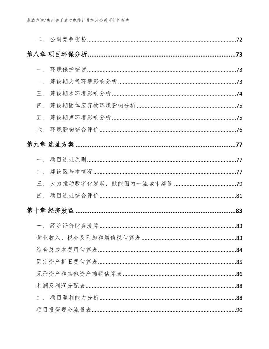 惠州关于成立电能计量芯片公司可行性报告【模板范本】_第5页