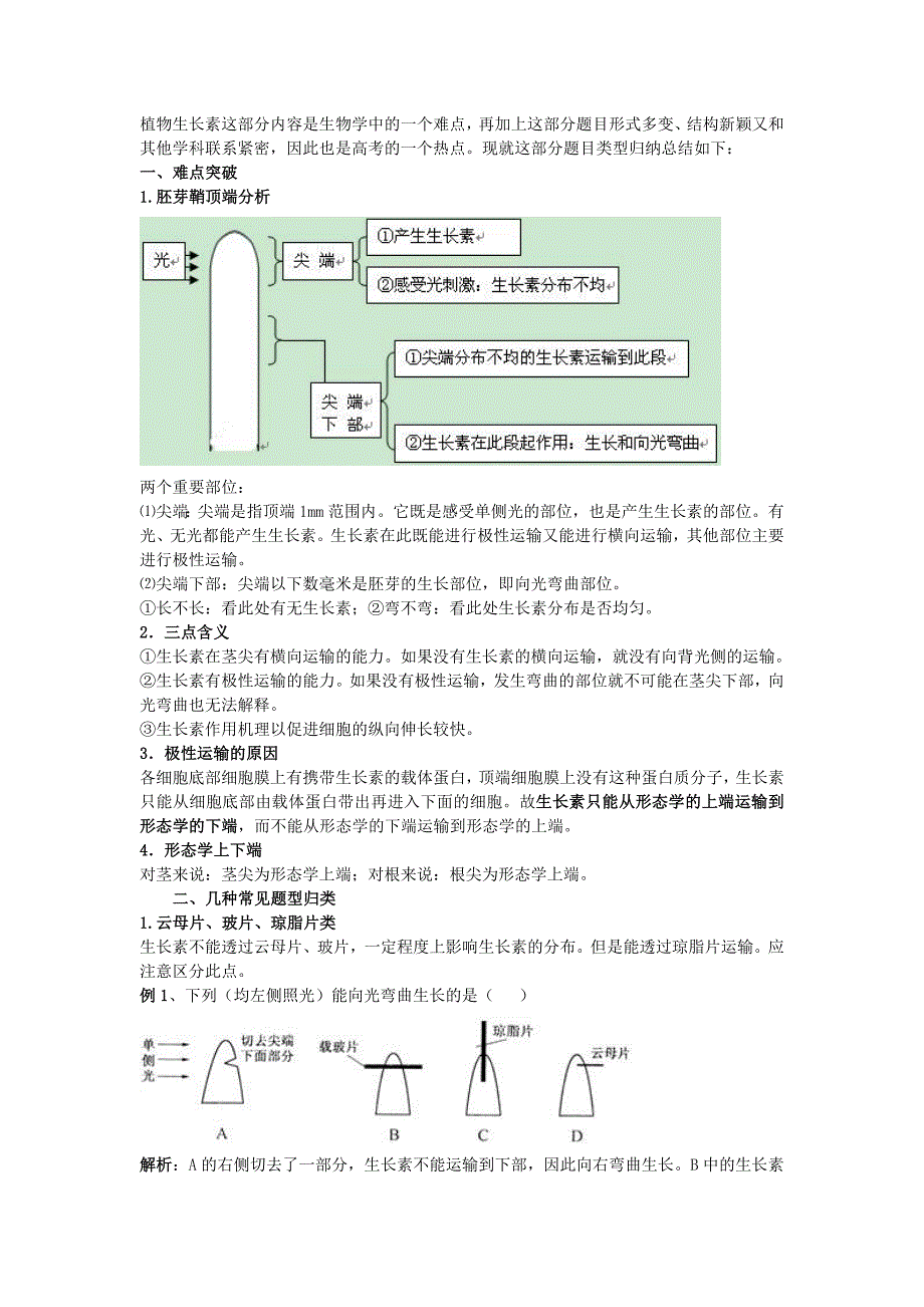 植物生长素习题_第1页