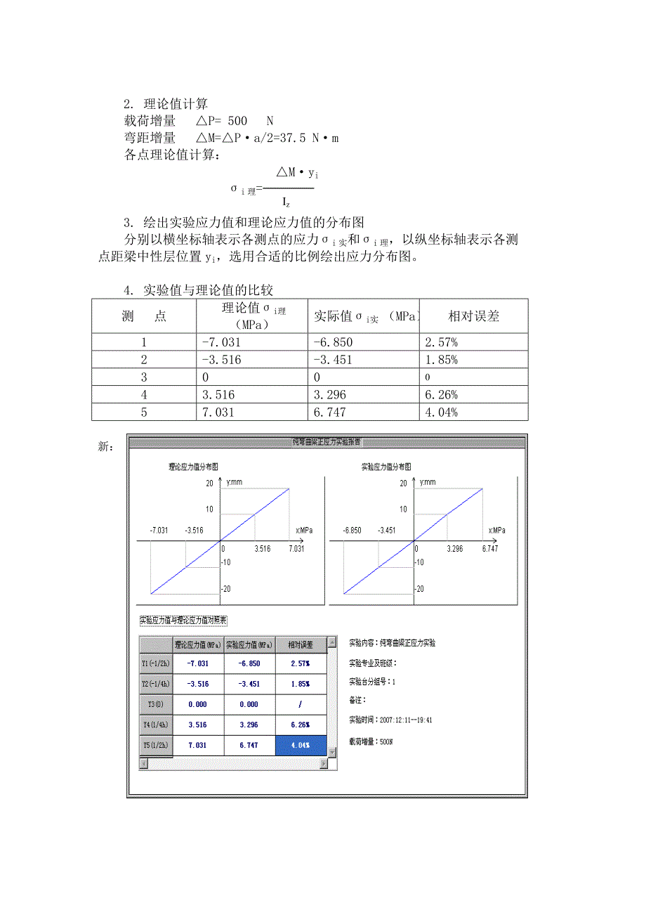 纯弯曲梁的正应力实验参考书报告_第3页