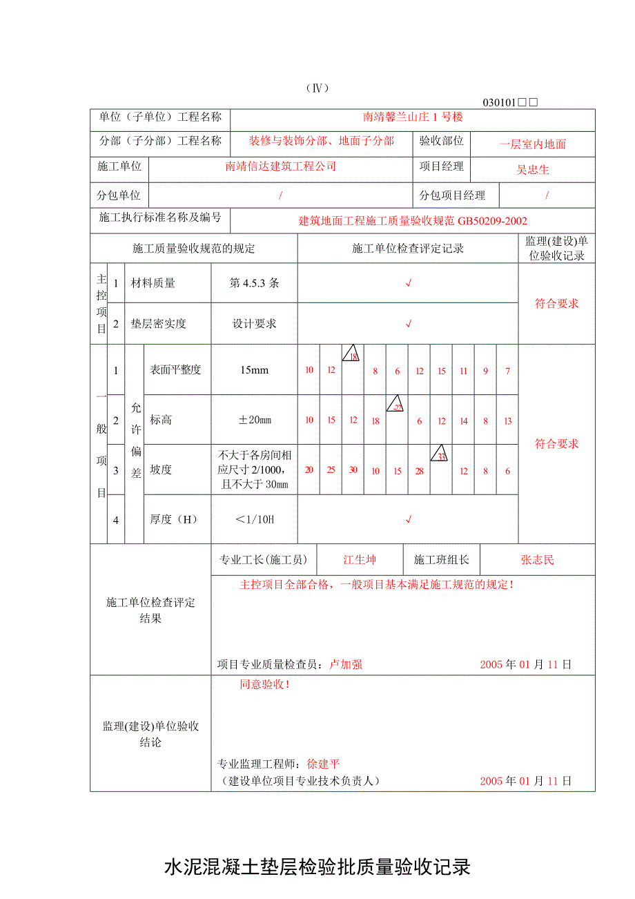 最新版福建省建筑装饰装修分部检验批表格填写实例汇编41_第4页