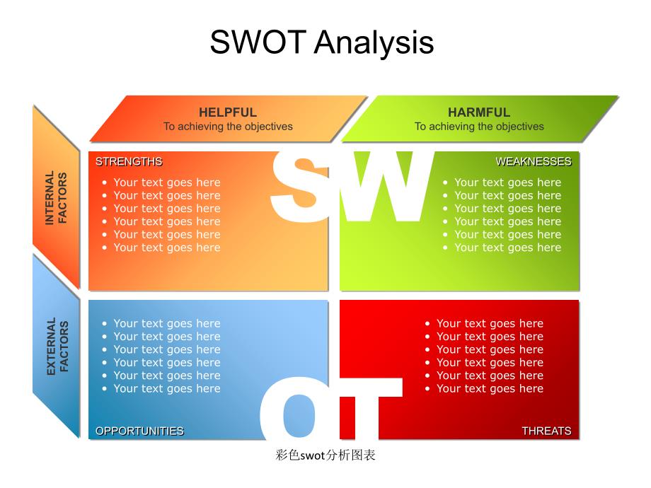 彩色swot分析图表课件_第1页