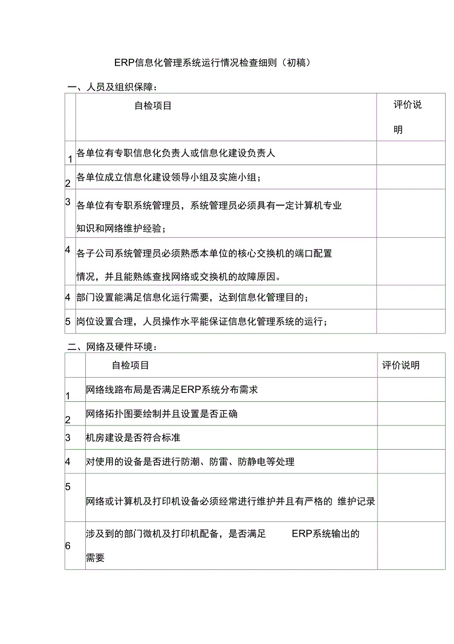 ERP信息化管理系统运行情况检查细则_第2页