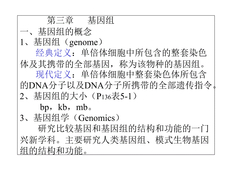 分子遗传学第三章基因组_第1页