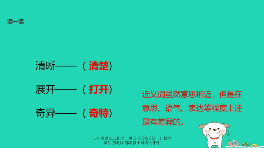 最新三年级语文上册第一单元语文乐园一教学课件_第4页