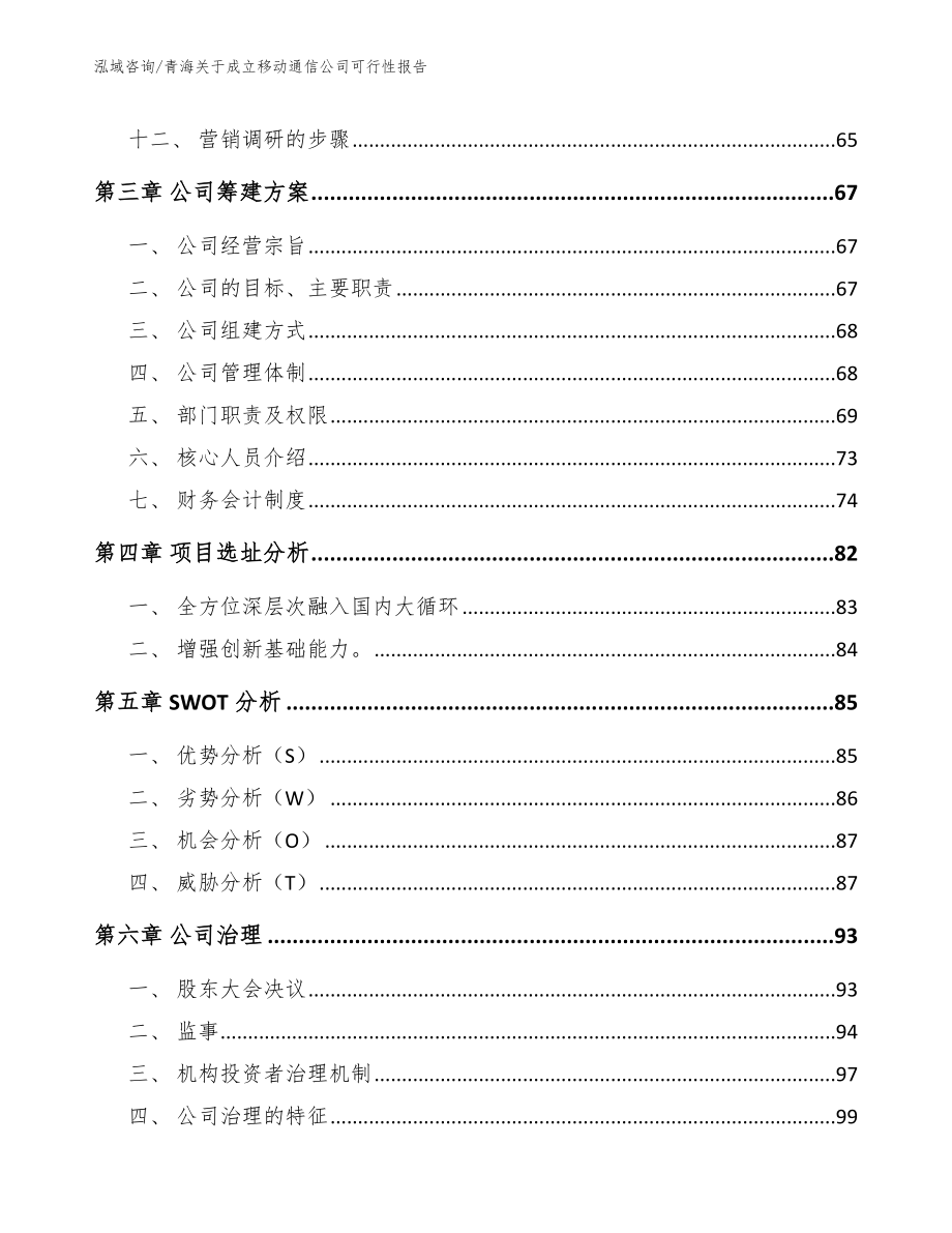 青海关于成立移动通信公司可行性报告【模板参考】_第3页