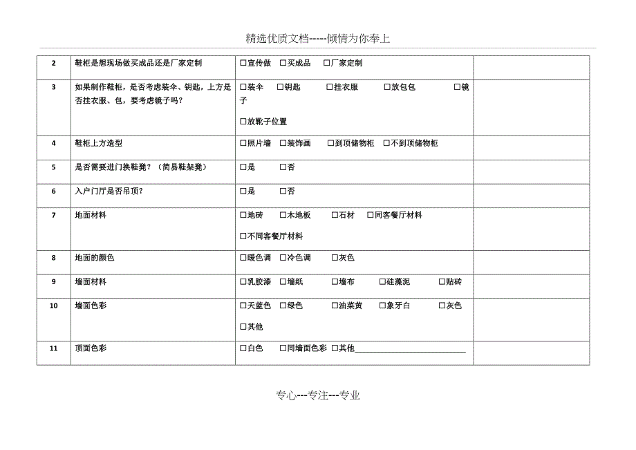 装修客户需求表(共16页)_第2页