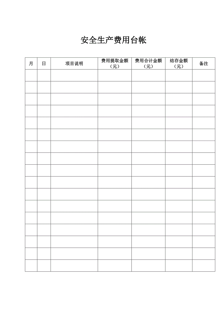企业安全生产费用使用台账表_第3页