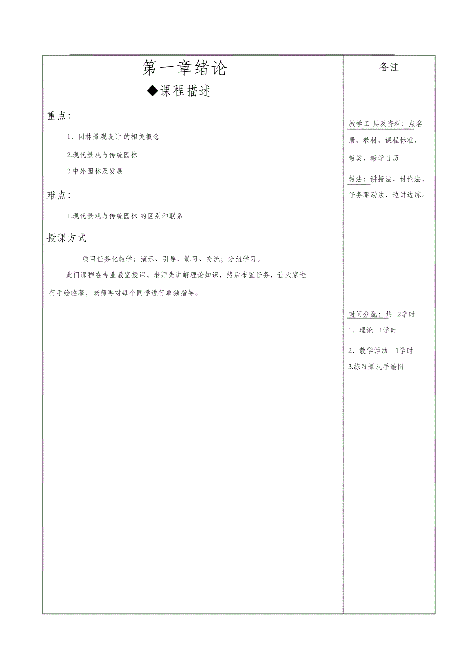 （完整版）园林景观设计教案_第2页