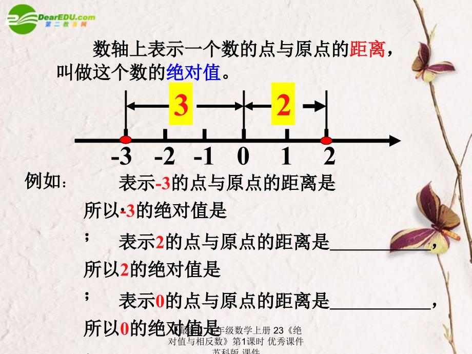 最新七年级数学上册23绝对值与相反数第1课时优秀课件苏科版课件_第4页