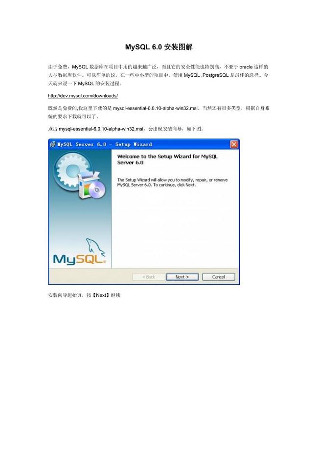 MySQL 6.0安装图解.docx