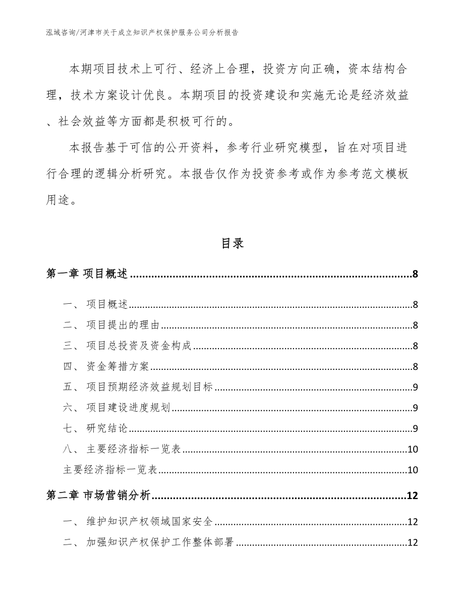 河津市关于成立知识产权保护服务公司分析报告模板范本_第3页