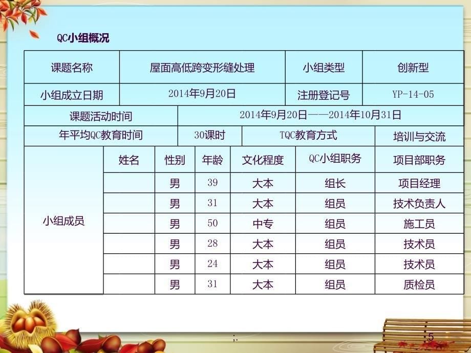 屋面高低跨变形缝施工新技术QCppt课件_第5页