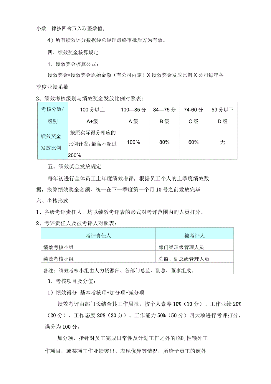 季度绩效考核规定_第2页