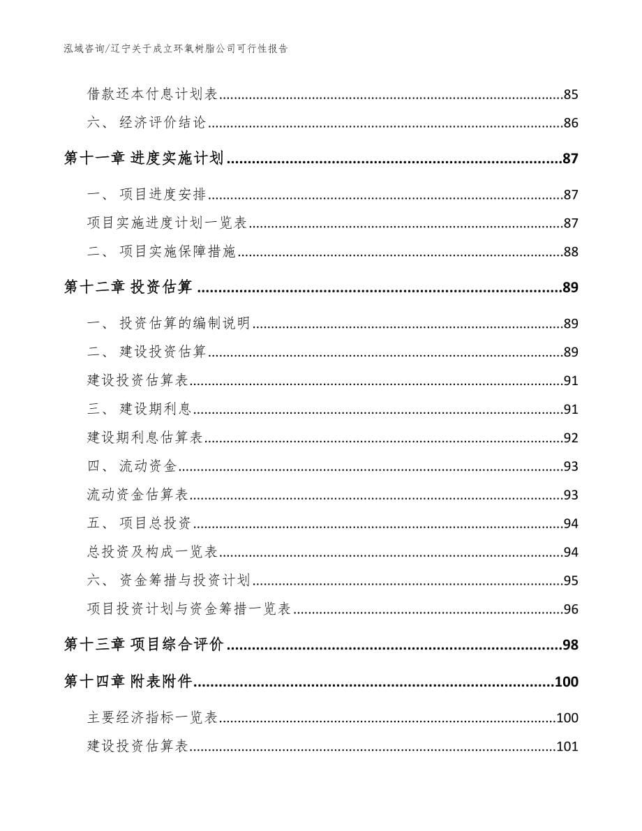 辽宁关于成立环氧树脂公司可行性报告_范文_第5页