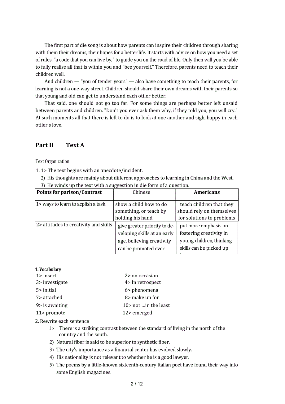 全新版大学英语综合教程2第二版课后习题答案_第2页