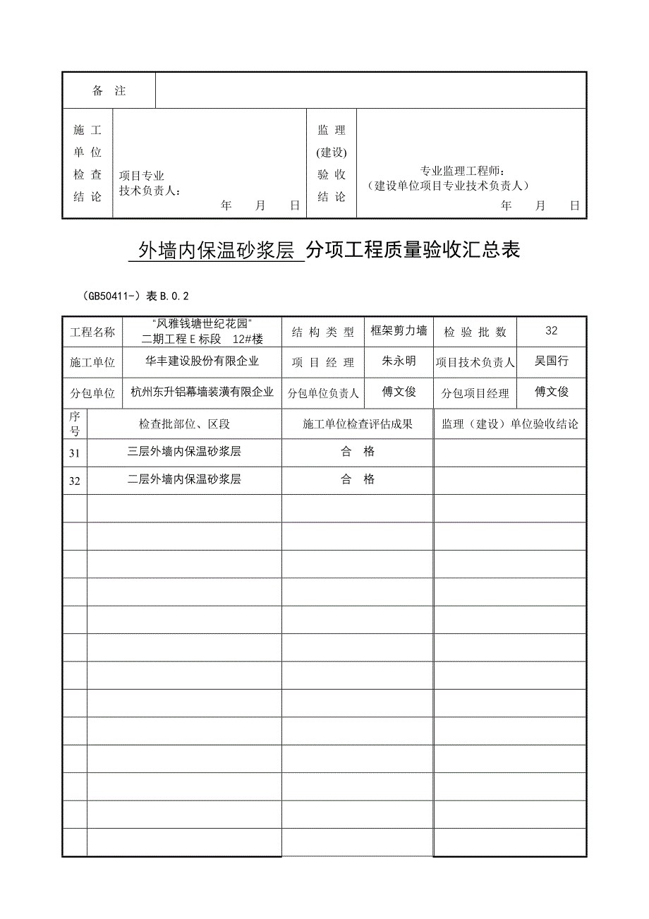 分项工程质量验收汇总表_第3页