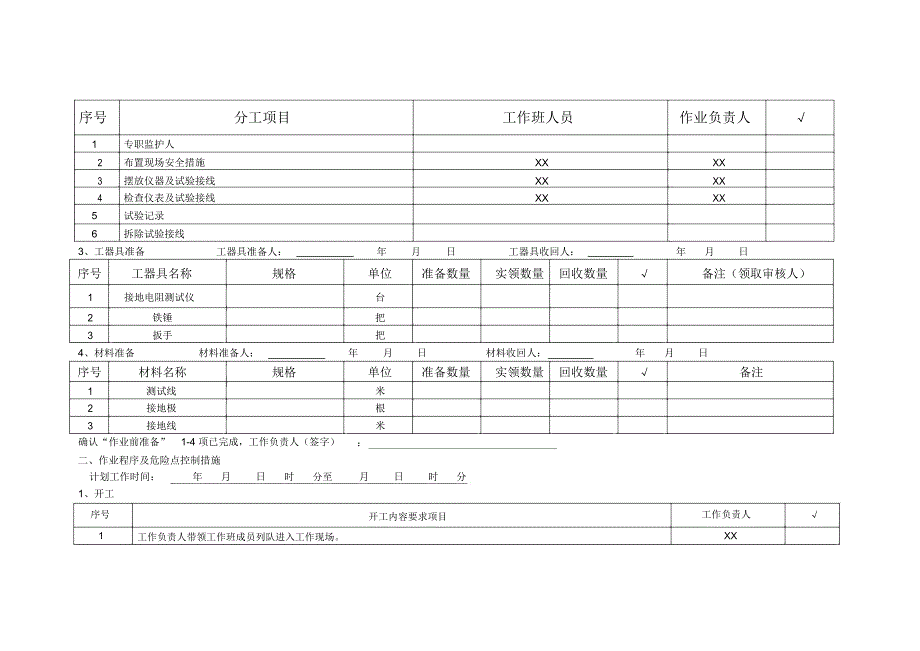 110kV变电站接地电阻试验作业指导卡_第2页