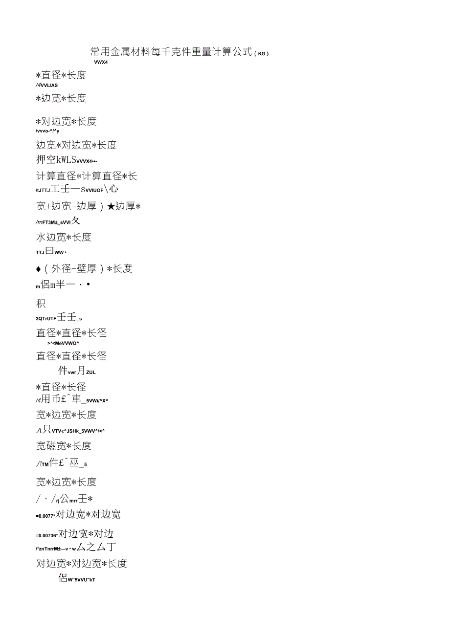 常用金属原材料价格计算公式_第1页