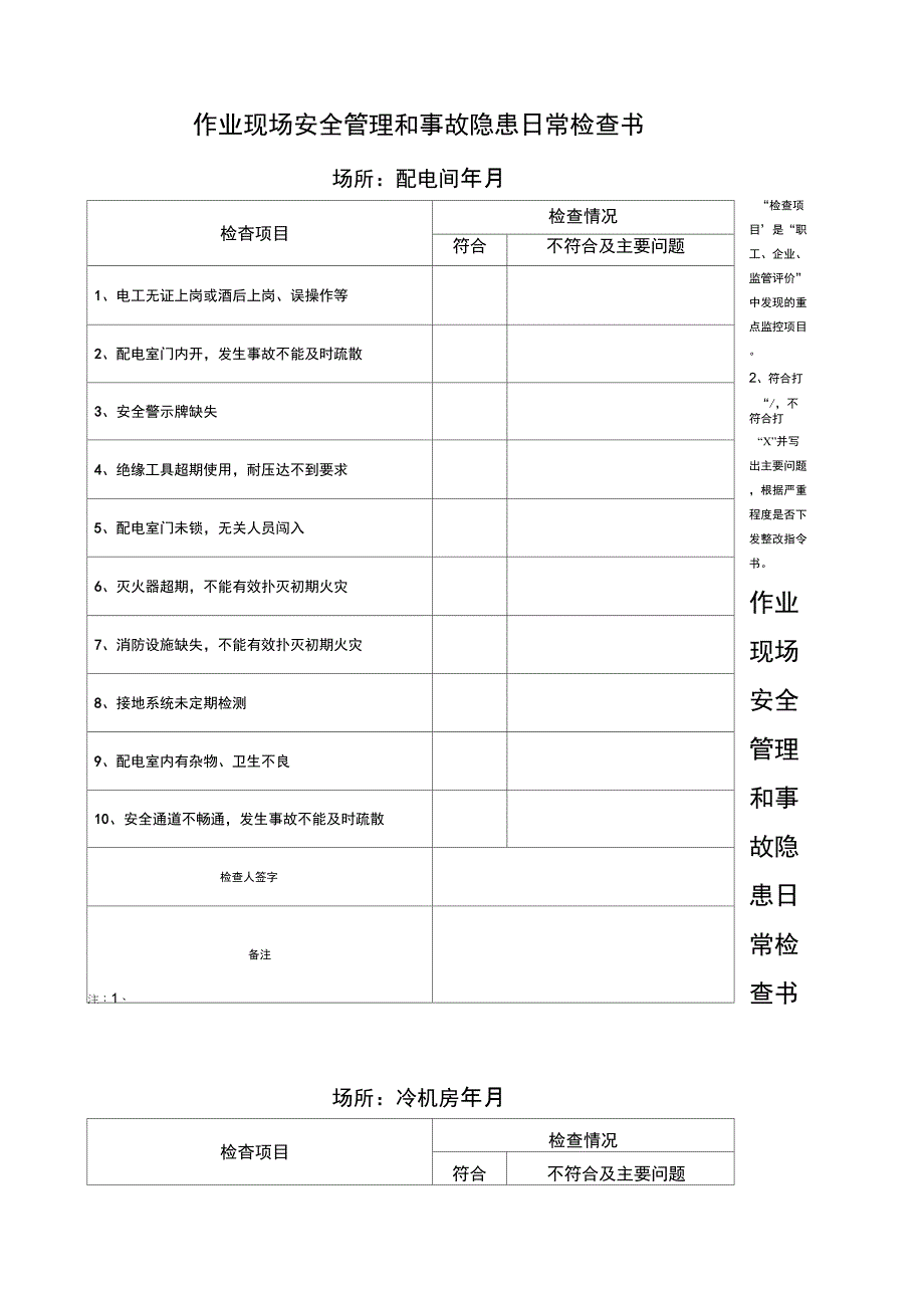 安全生产事故隐患排查表_第1页