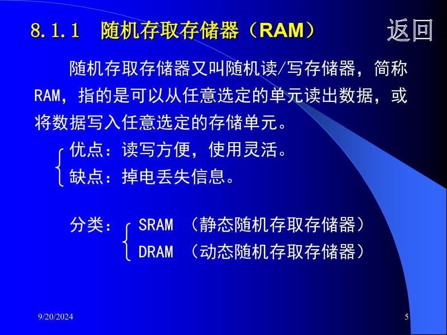 数字电路基础课件第8章存储器和可编程逻辑器件简介_第5页